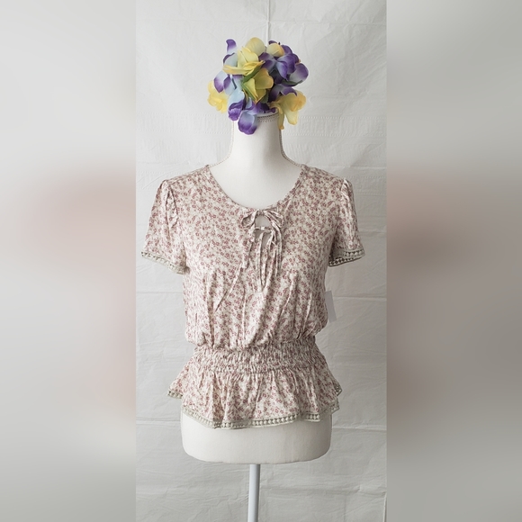 AMERICAN RAG Tie Neck Top - Picture 1 of 7